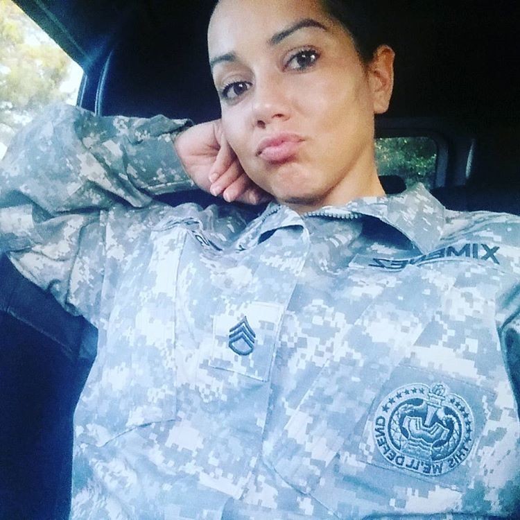 Gabby Military Selfie NN Tease
