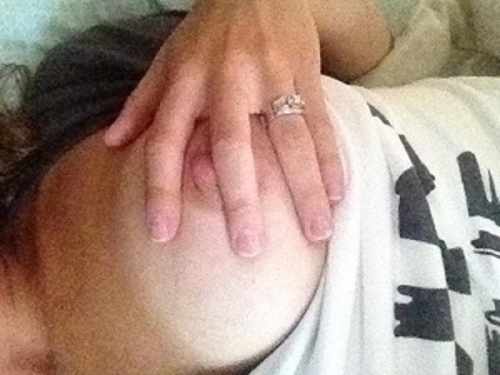 hot brunette with nice tits