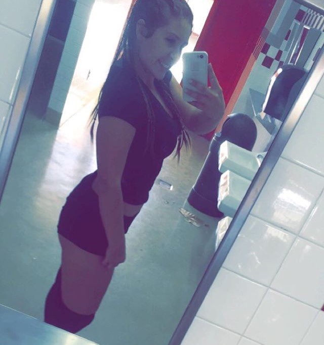 Curvy Brunette Teasing The Camera