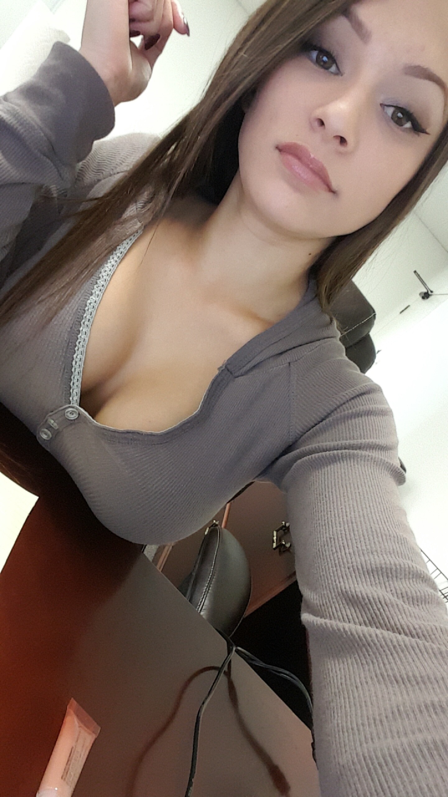 Selfie Tit Brunette Babe Wow