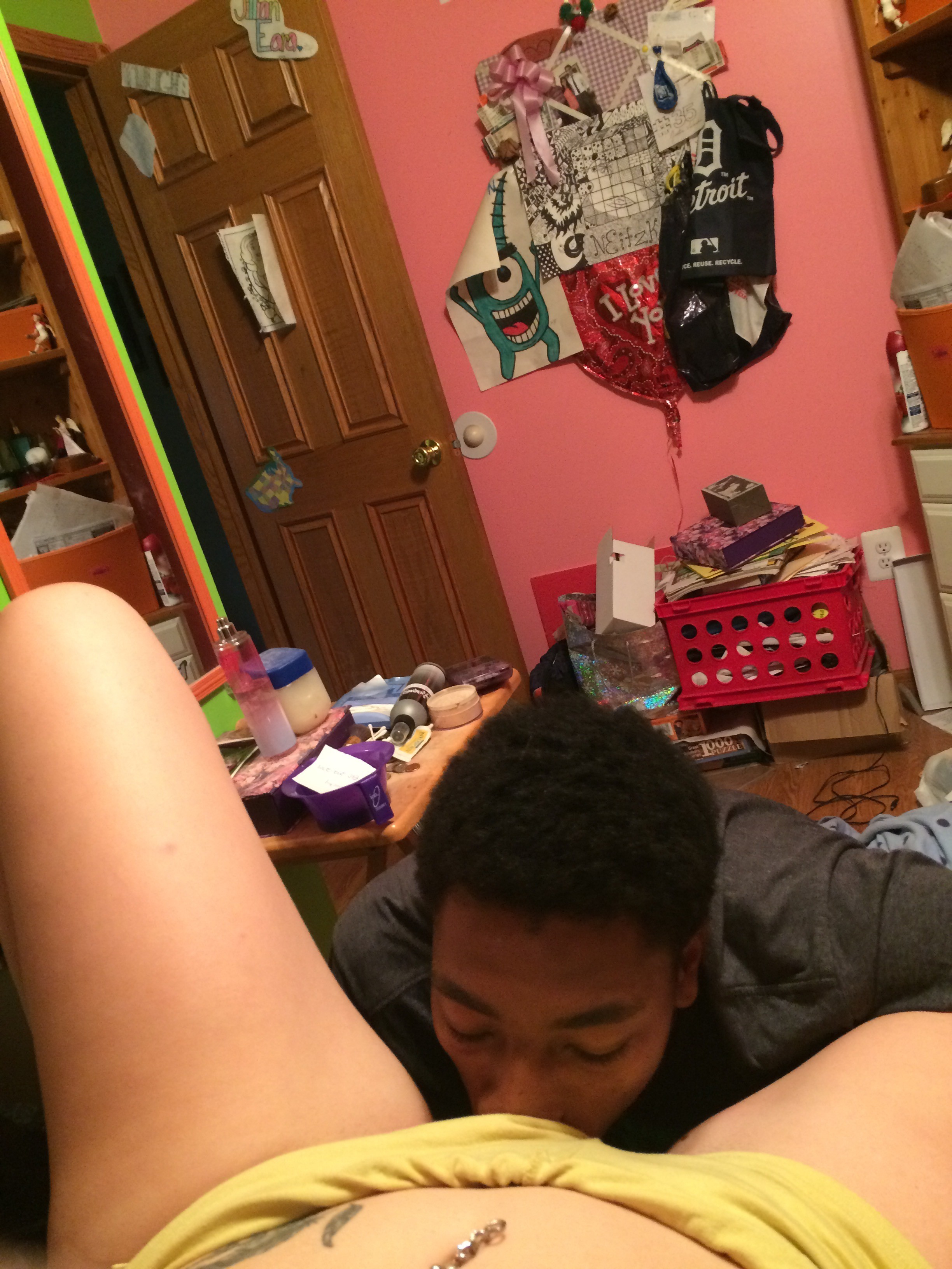 Selfie Interracial Preggo Chick