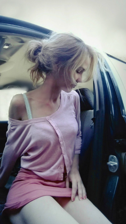 Pale Blonde Tiny Ass and Shaven Slit