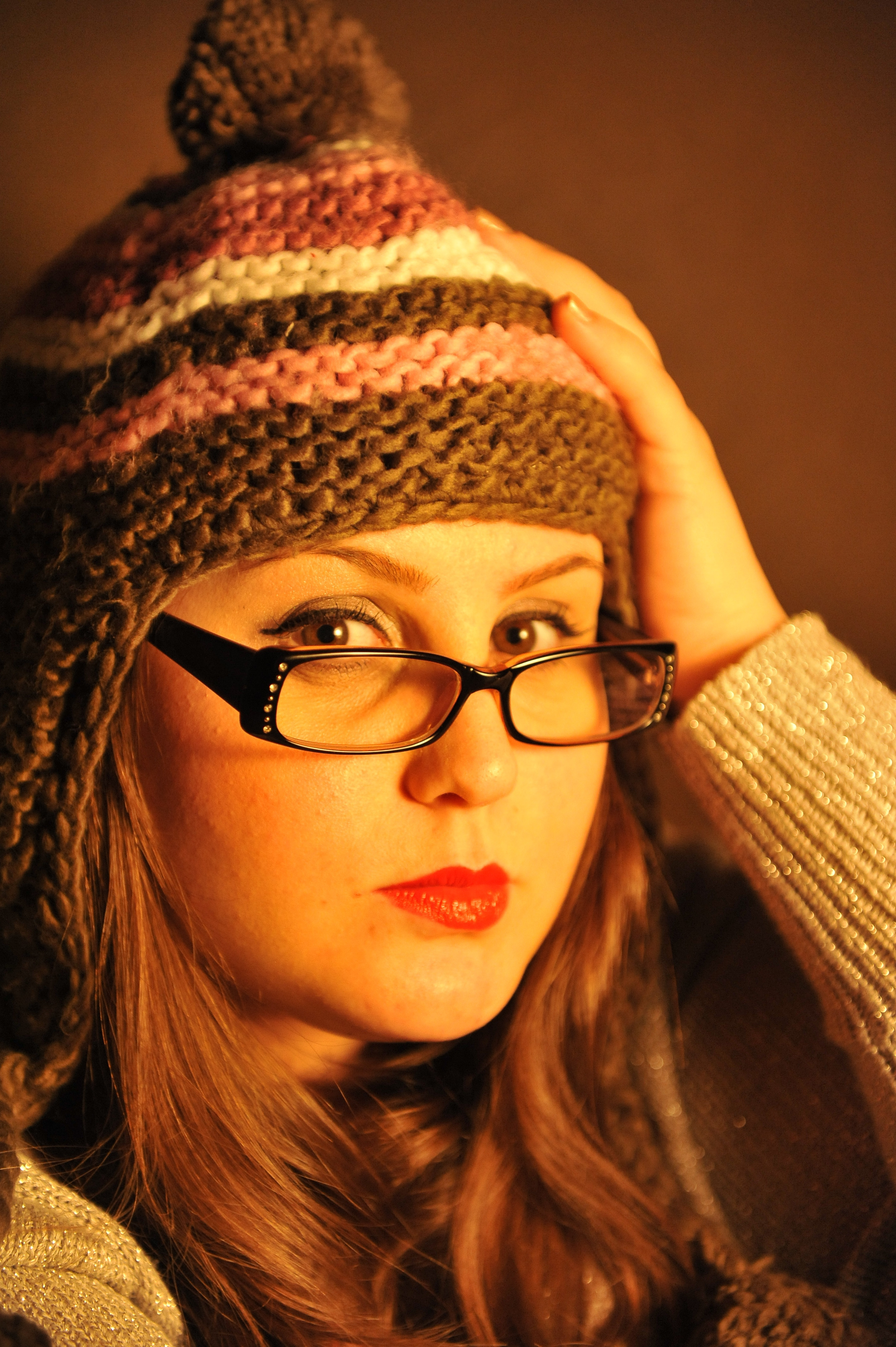 Huge Tits Girl Wearing Sexy Glasses