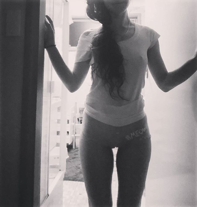 Pale Brunette Seductive Posing