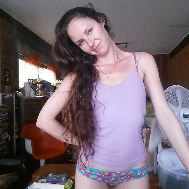 Pale Brunette Seductive Posing