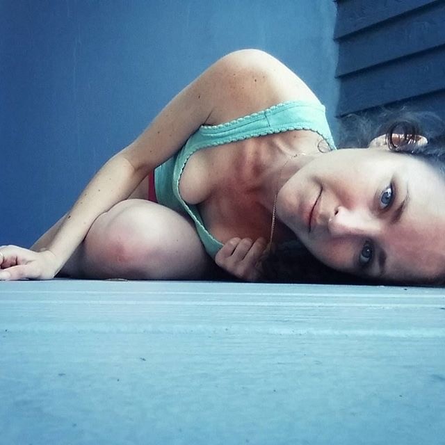 Pale Brunette Seductive Posing