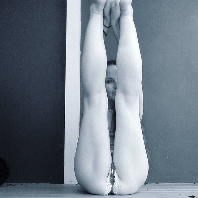 Pale Brunette Seductive Posing