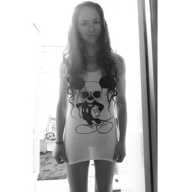 Pale Brunette Seductive Posing