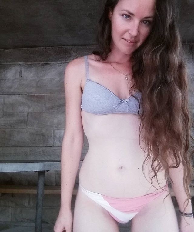 Pale Brunette Seductive Posing