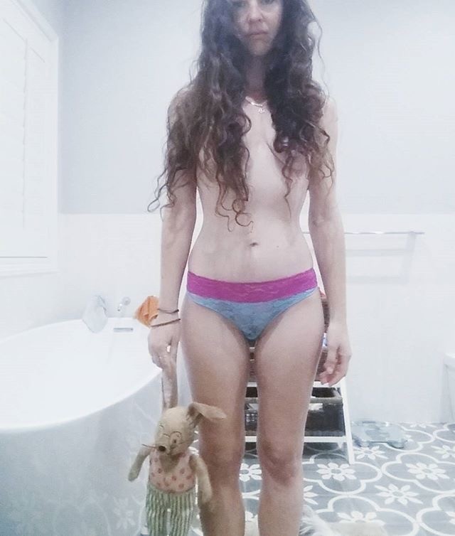 Pale Brunette Seductive Posing