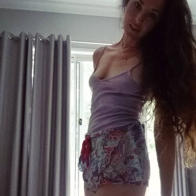 Pale Brunette Seductive Posing