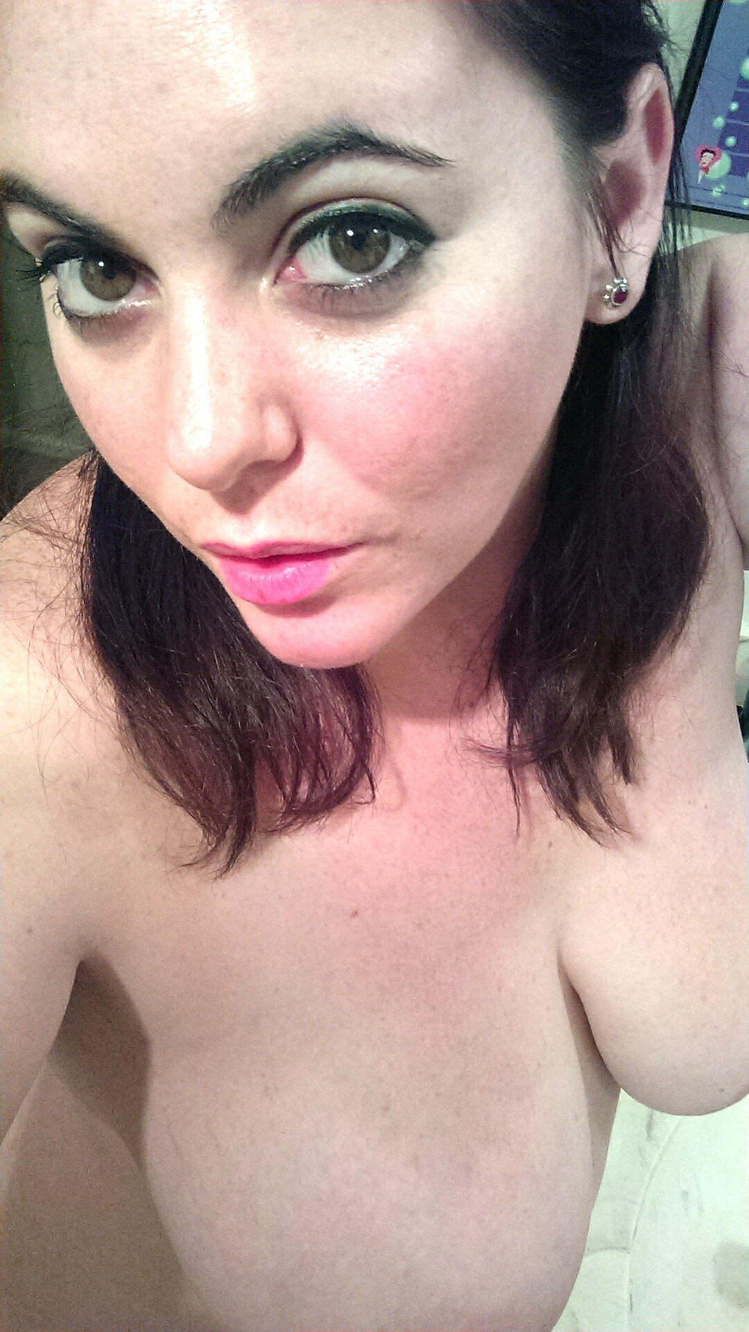 Pretty Brunette Enormous Naturals Wow