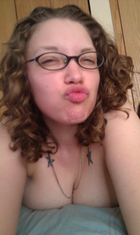 Big Tits Nerdy Girl with Hungry Mouth