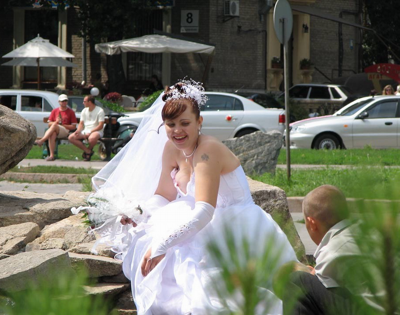 Unaware Nip Peek Downblouse 1