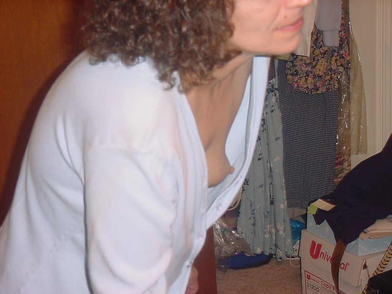 Unaware Nip Peek Downblouse 1