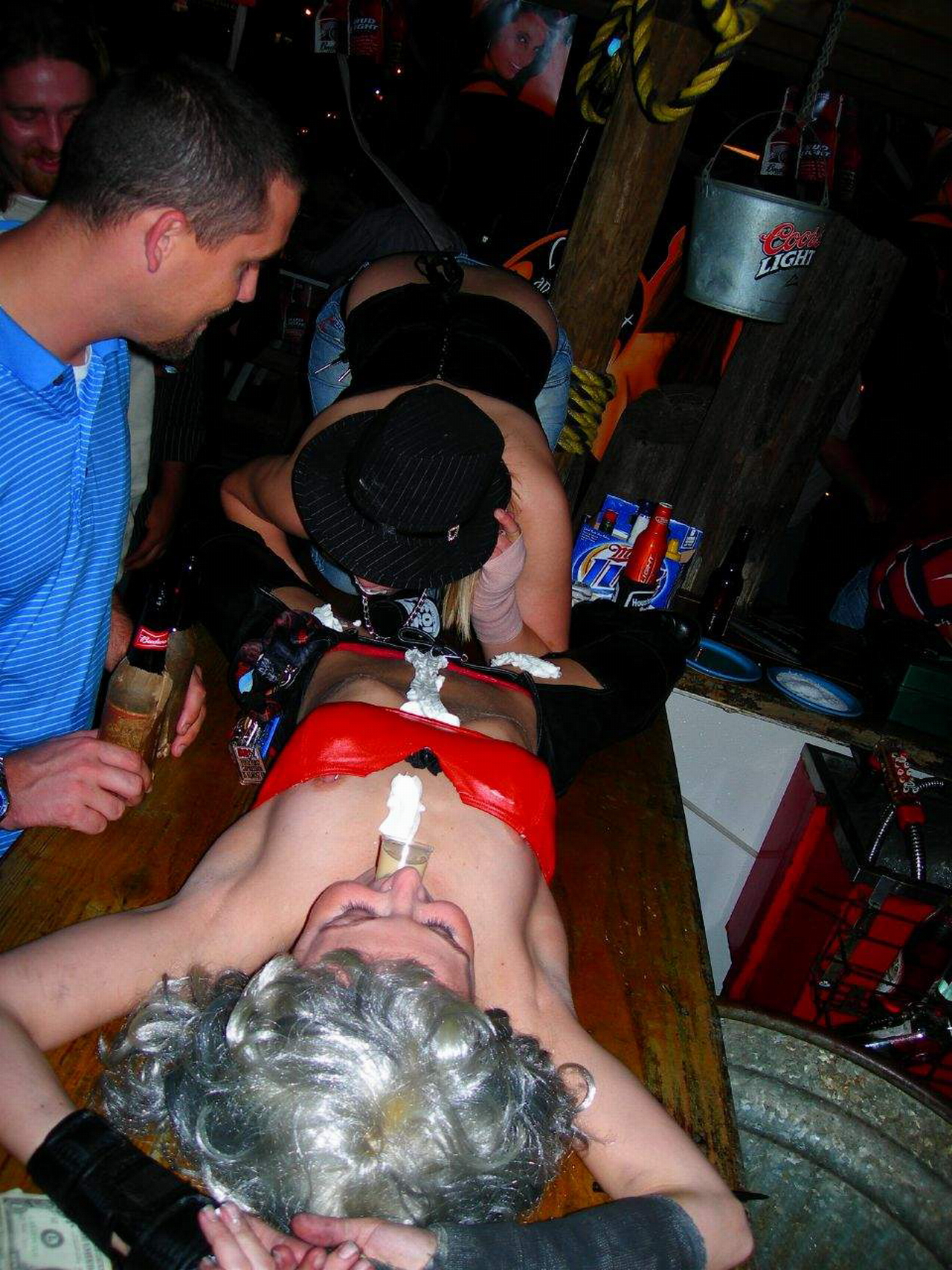 Unaware Nip Peek Downblouse 1