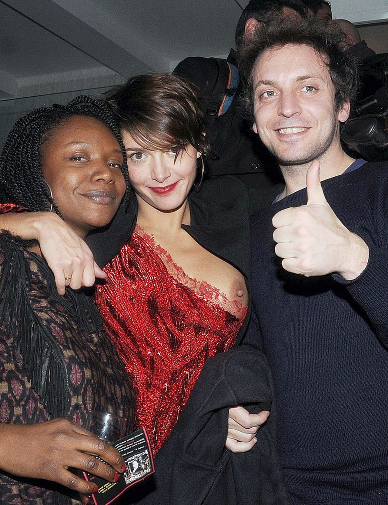 Unaware Nip Peek Downblouse 1