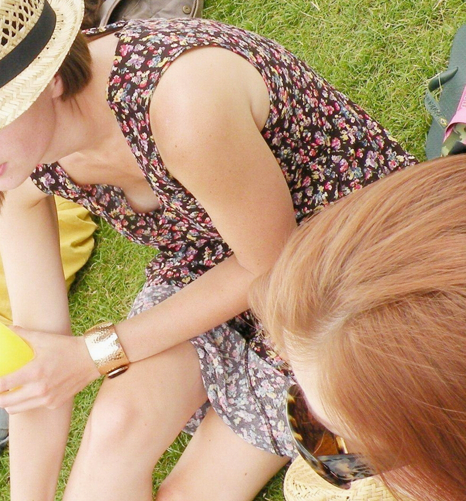 Unaware Nip Peek Downblouse 1