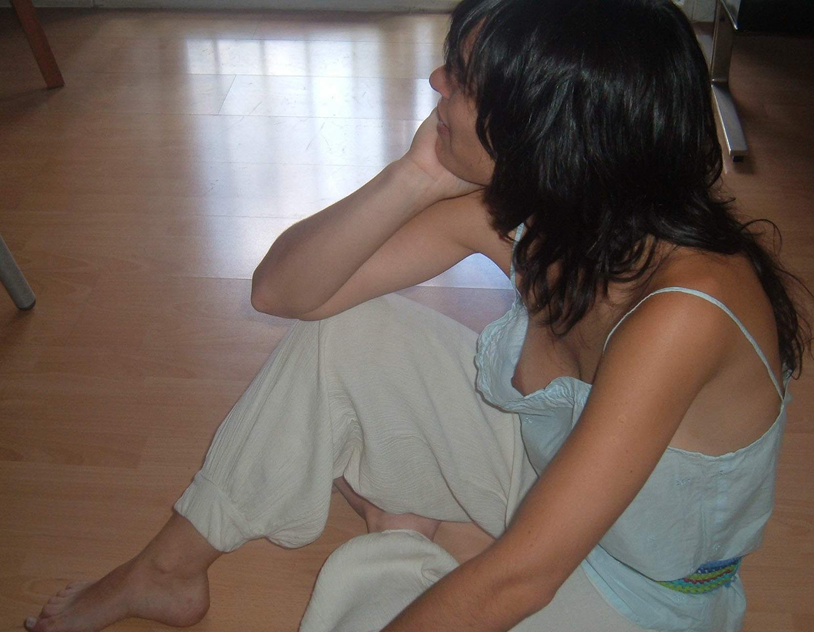 Unaware Nip Peek Downblouse 1