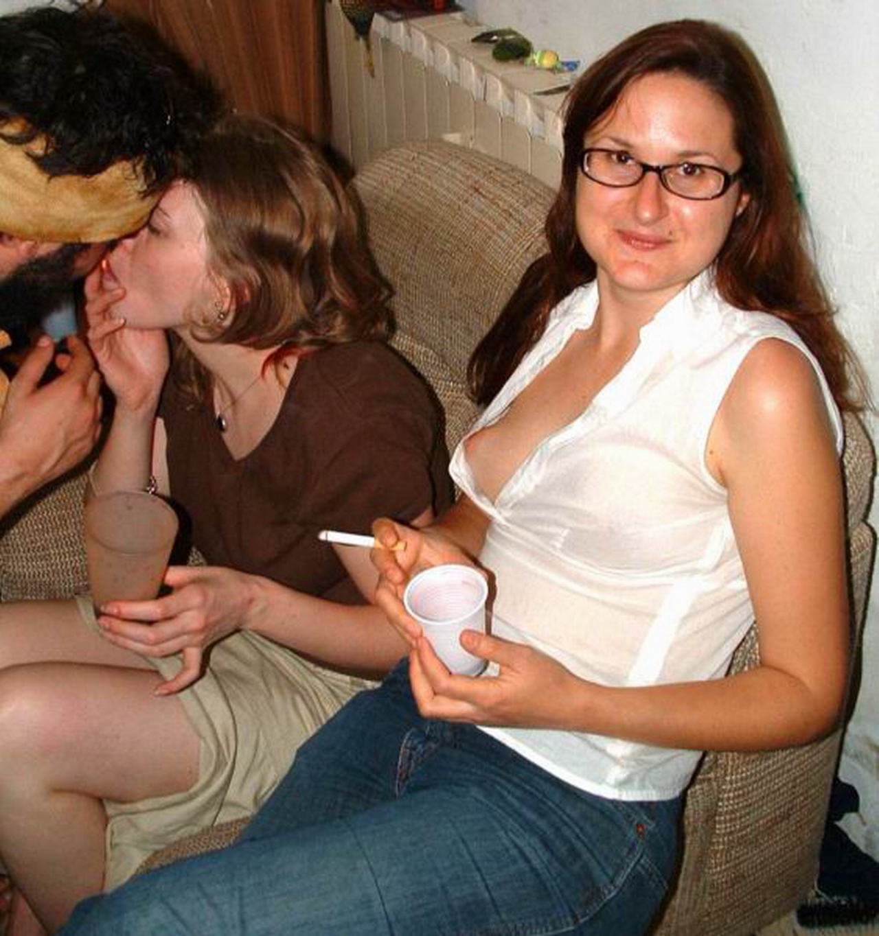 Unaware Nip Peek Downblouse 1