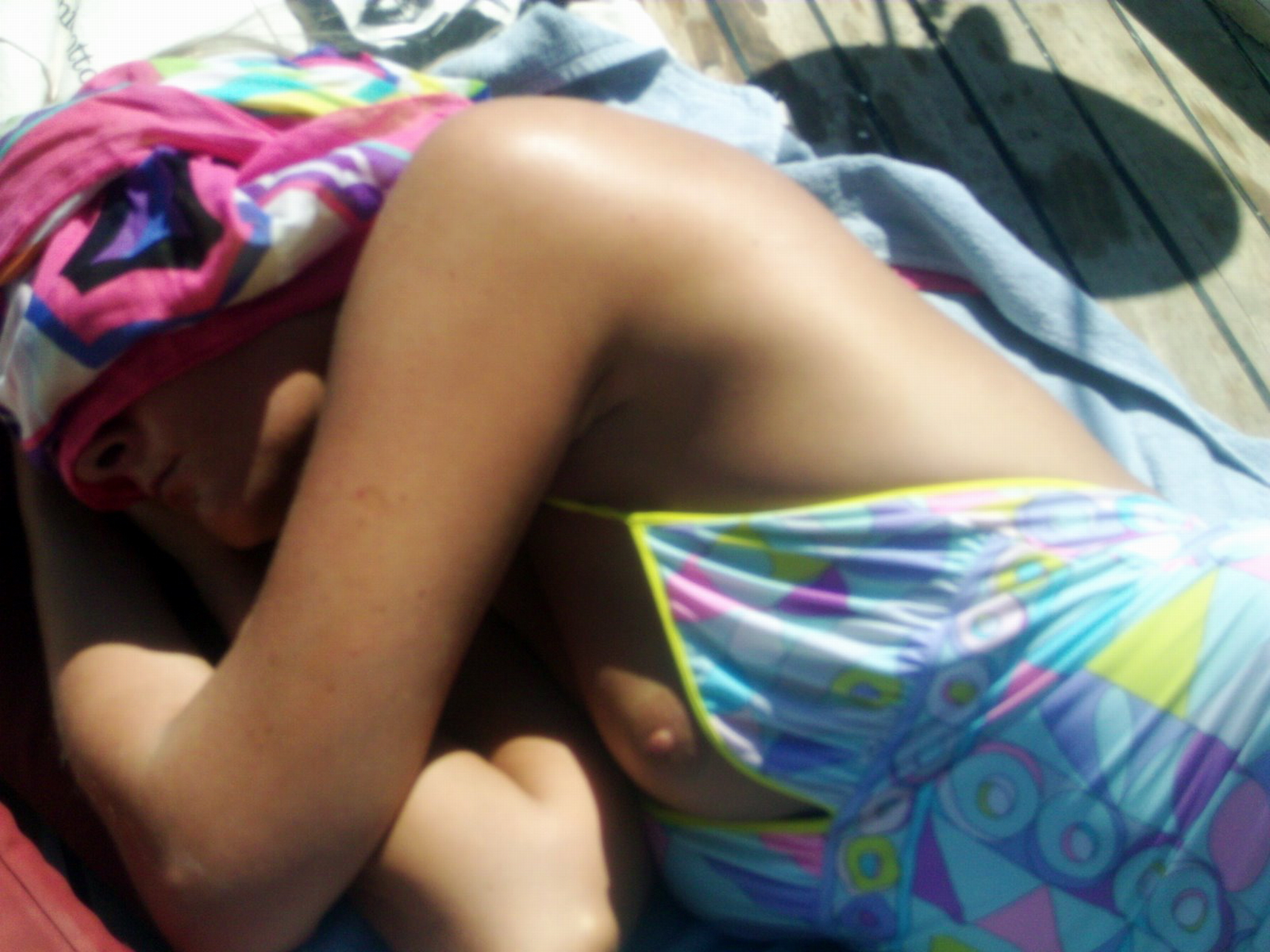 Unaware Nip Peek Downblouse 1