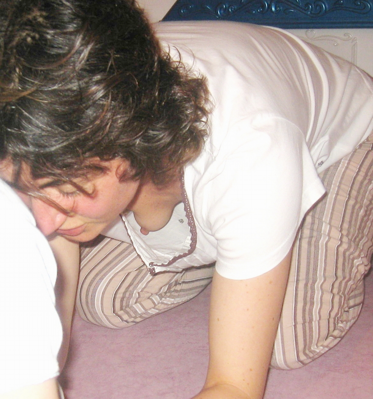 Unaware Nip Peek Downblouse 1