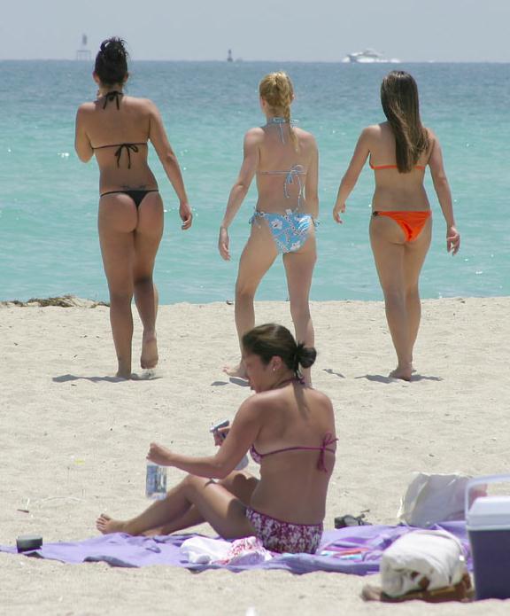 Candid Beach Thongs and G-Strings