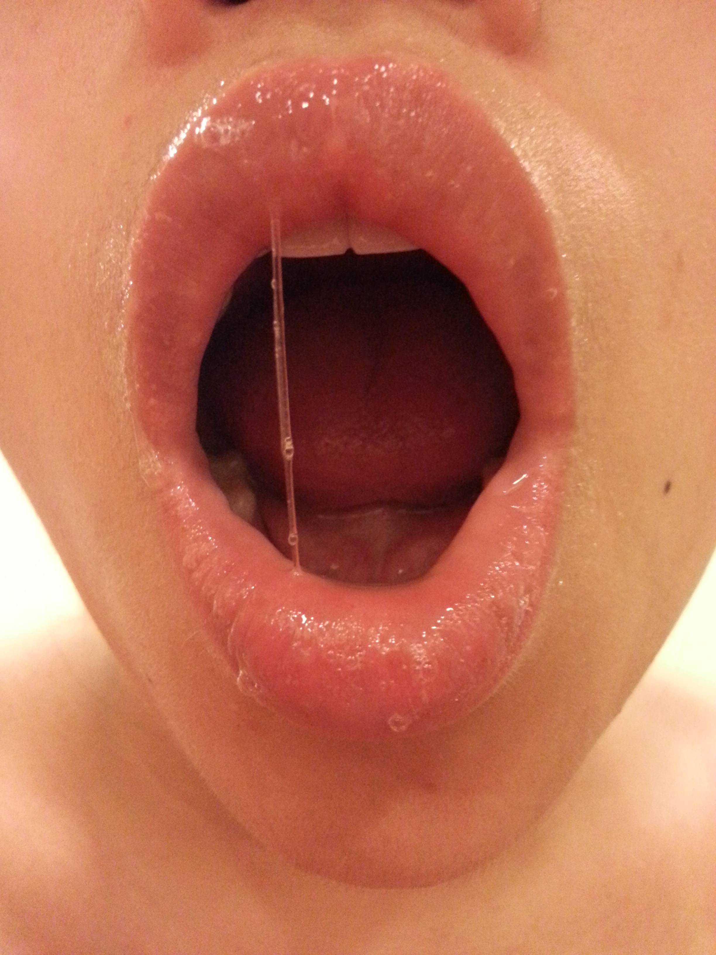 Super Wet Stringy Cum Asian