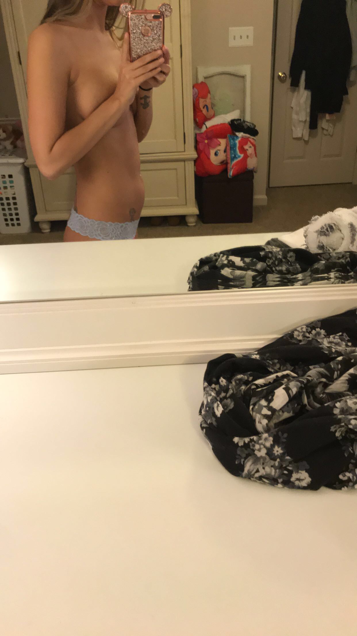 Bath time with Aubrey L.