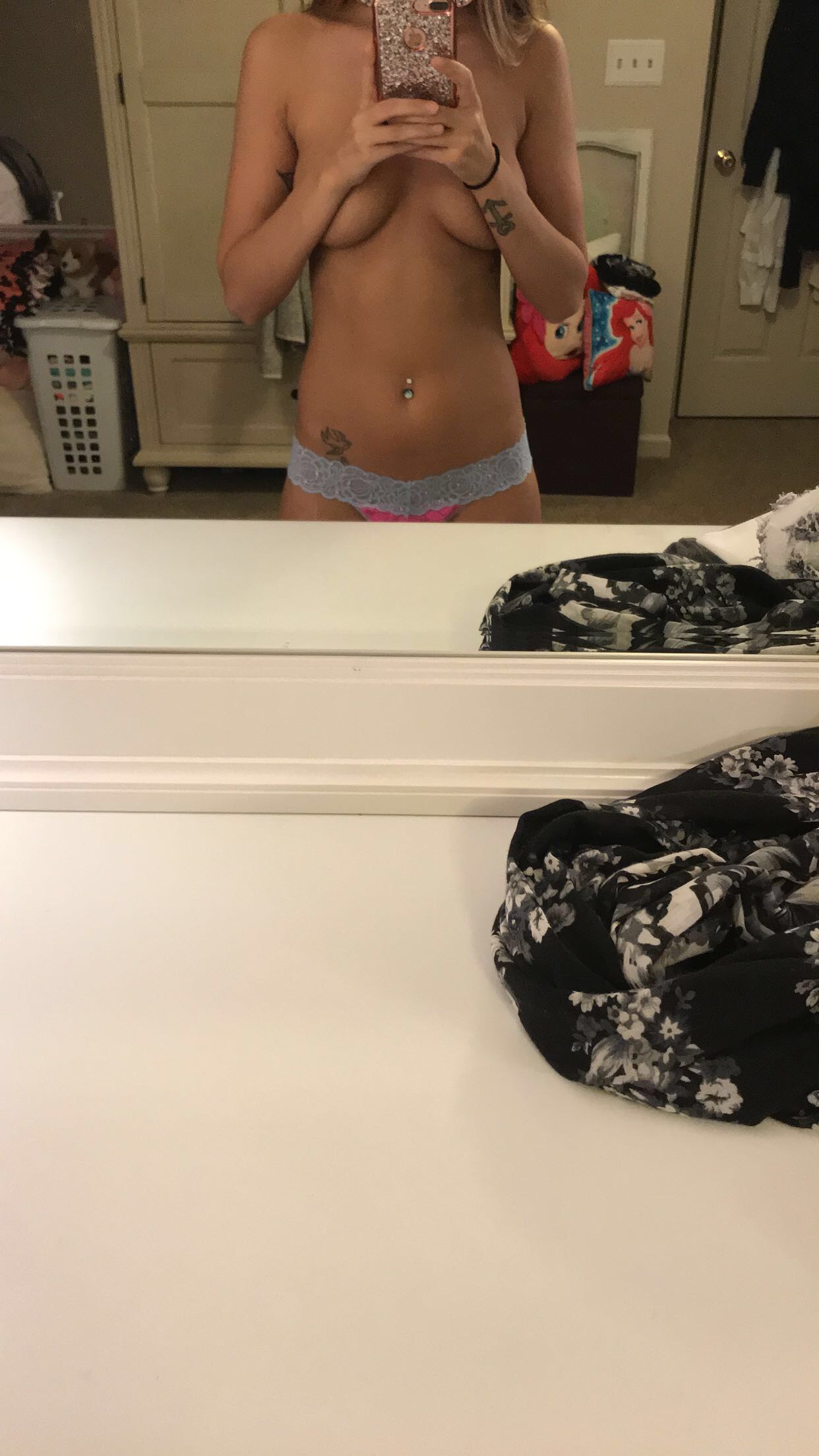 Bath time with Aubrey L.