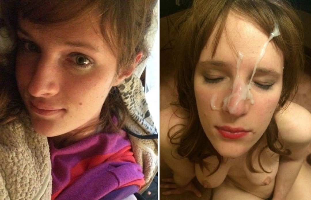 Before / After facial cumshot