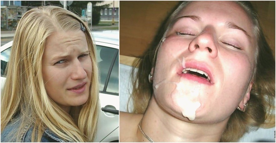 Before / After facial cumshot