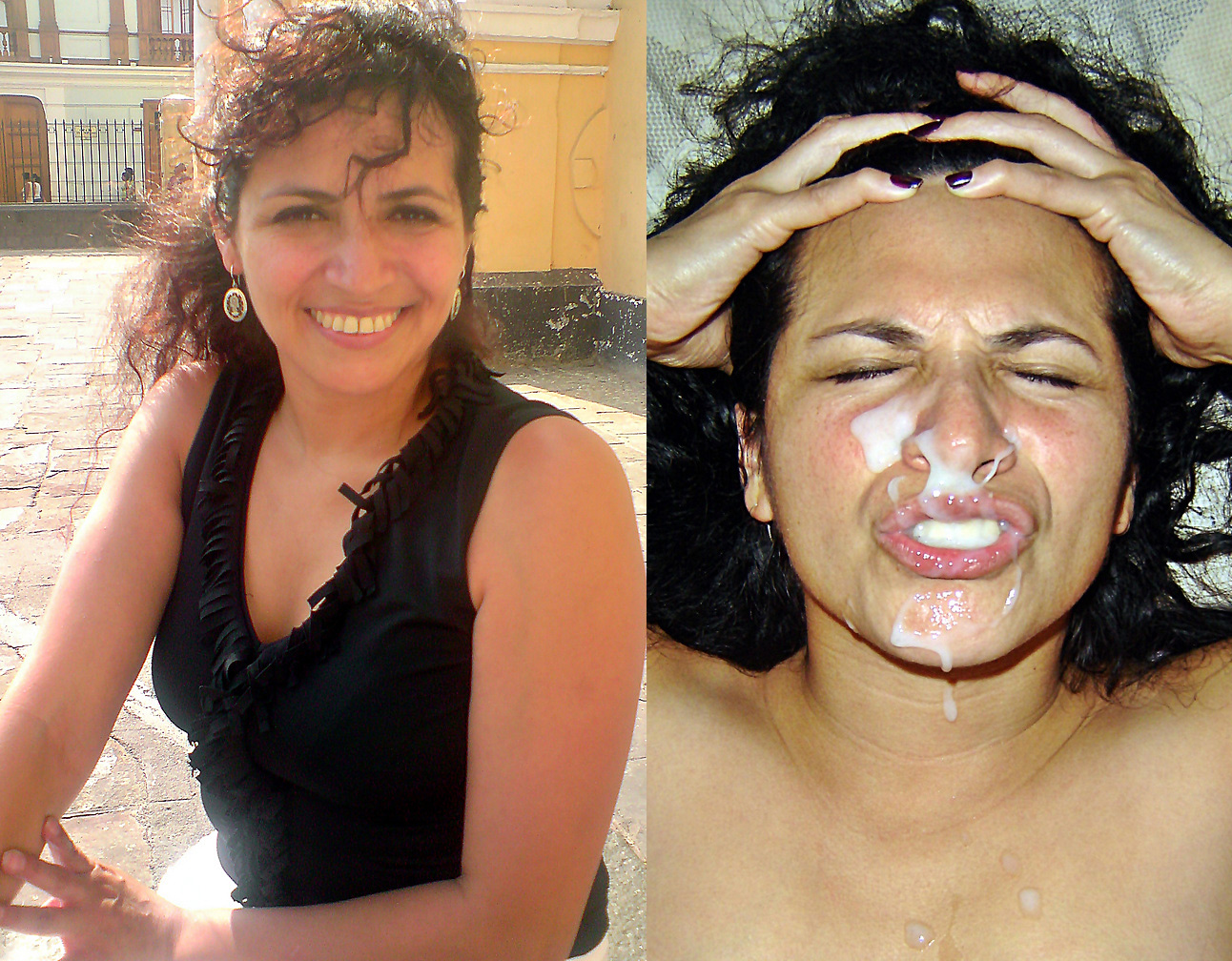 Before / After facial cumshot