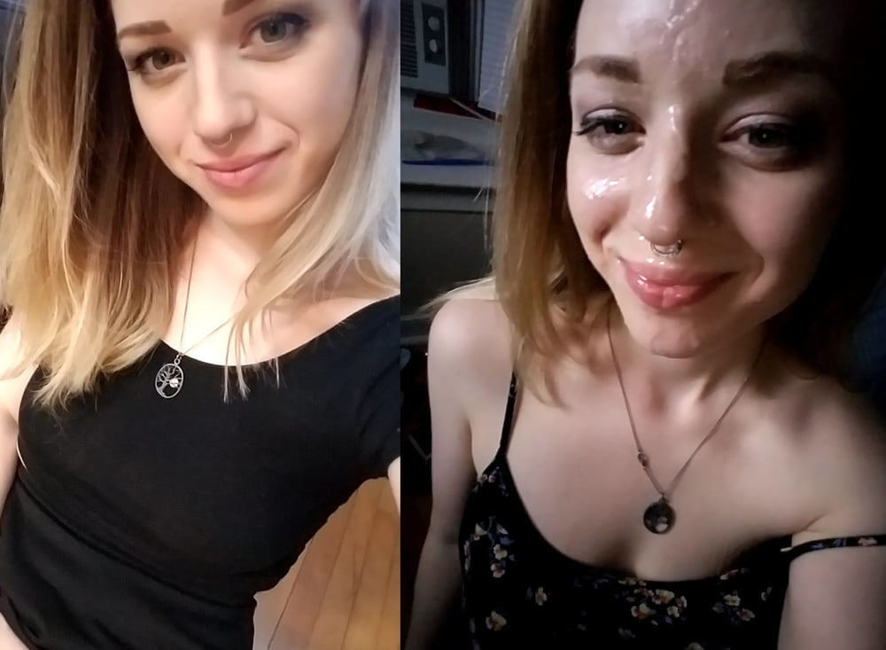 Before / After facial cumshot