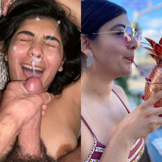 Before / After facial cumshot