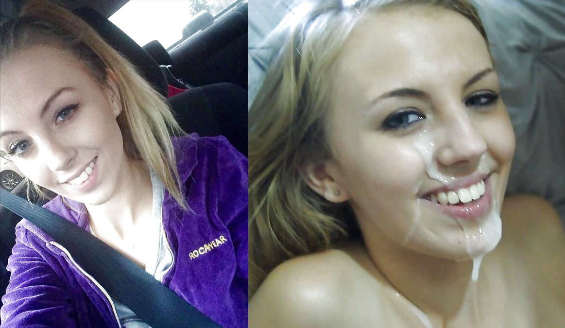 Before / After facial cumshot