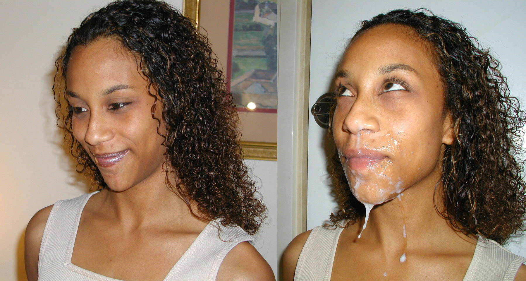 Before / After facial cumshot