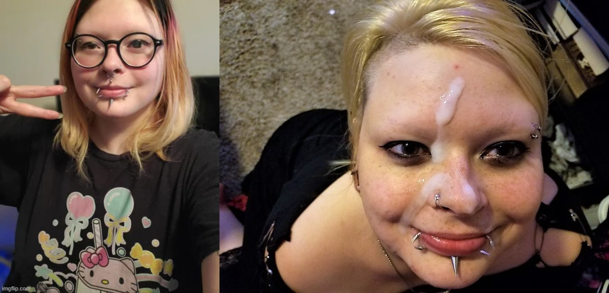 Before / After facial cumshot