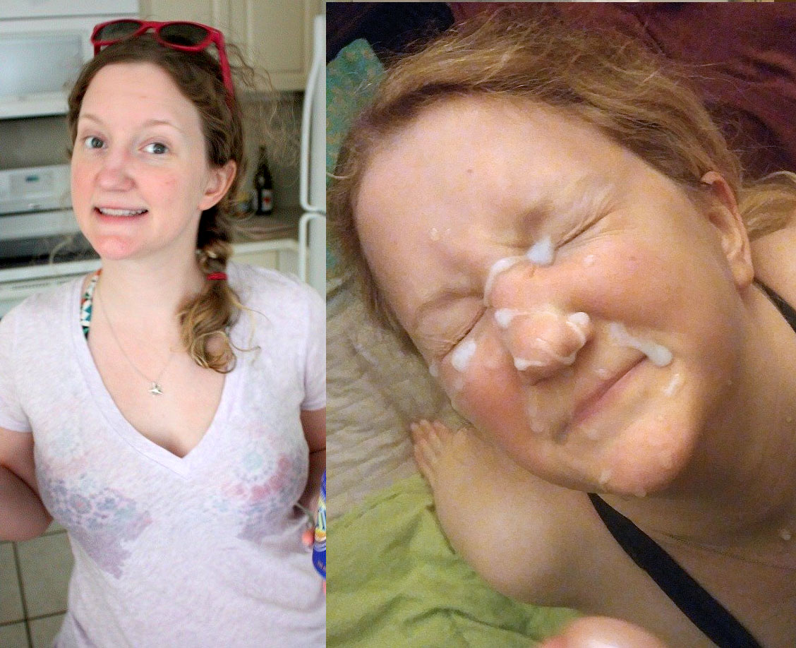 Before / After facial cumshot