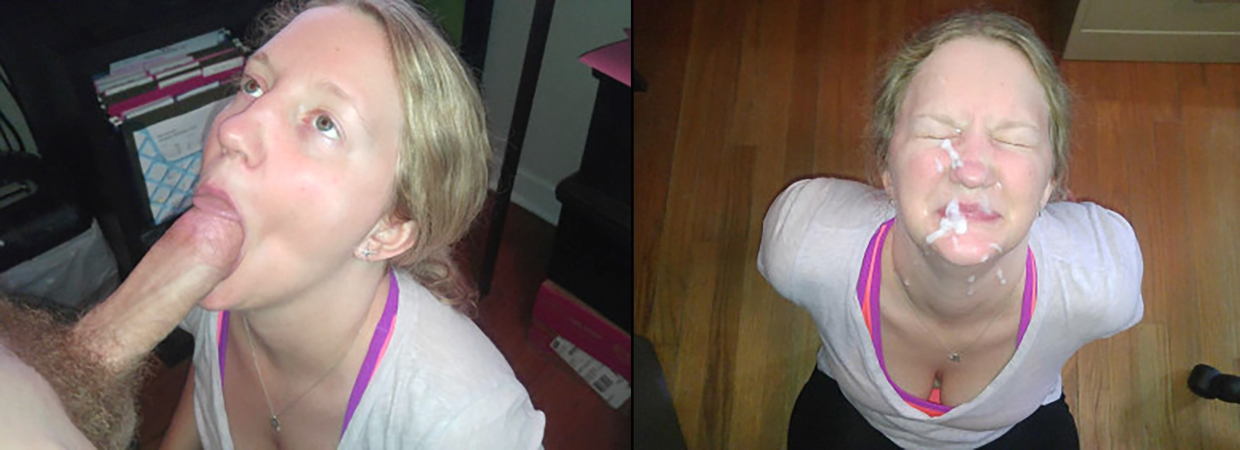 Before / After facial cumshot