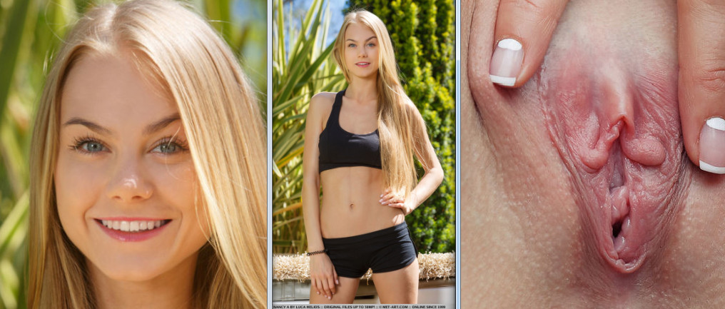 Nancy A opens her vagina