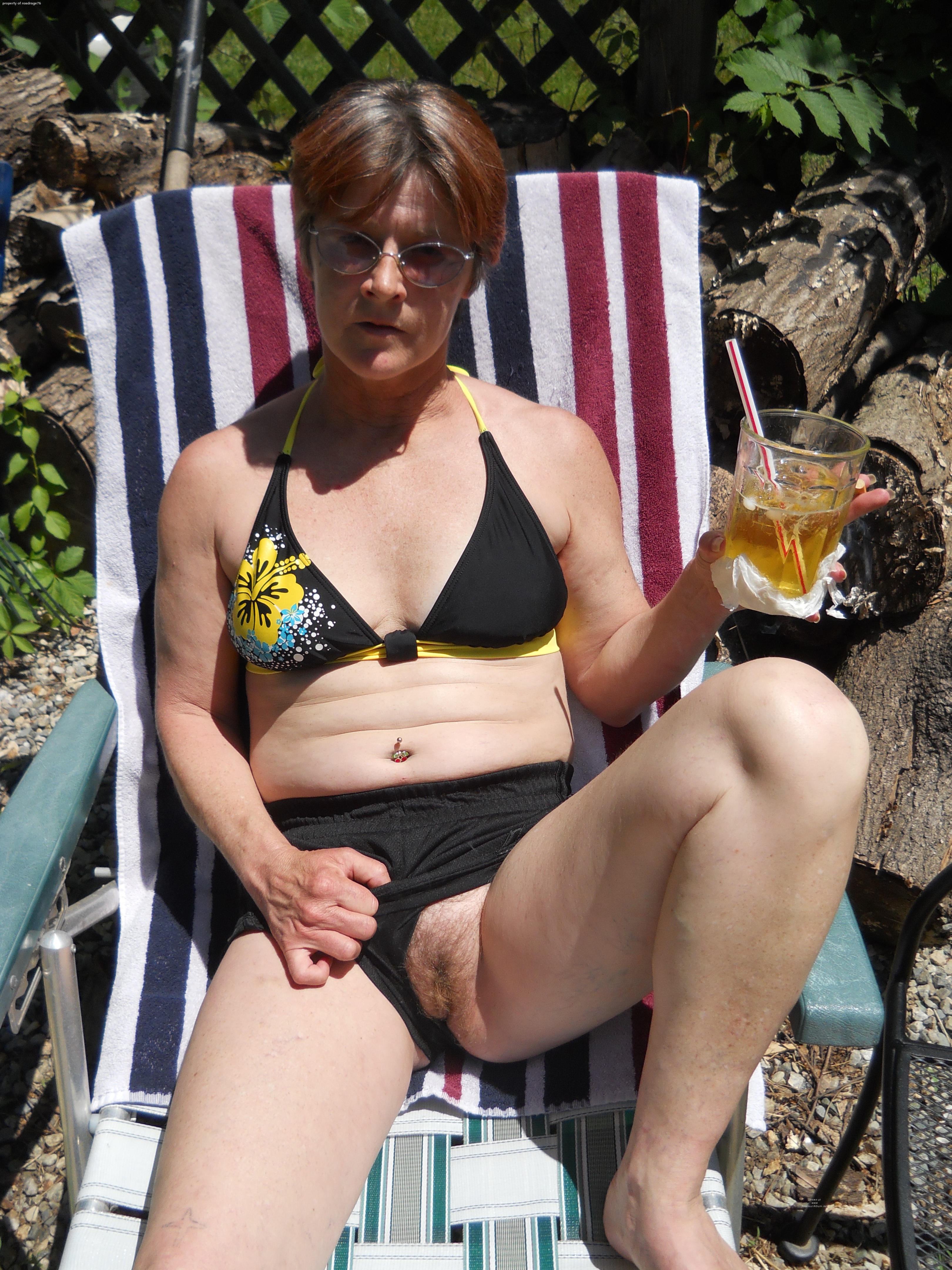 Panties pull to one side 2