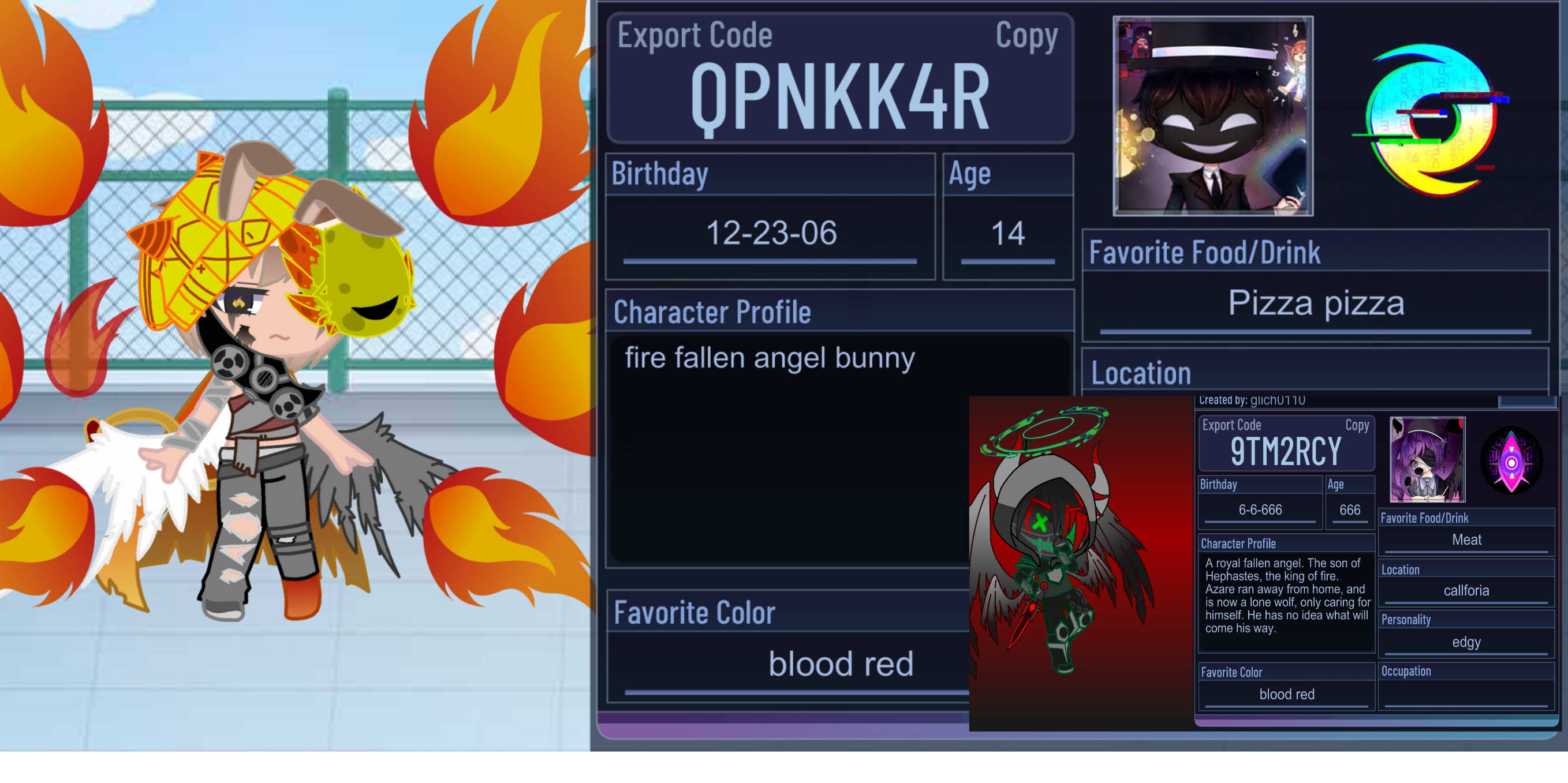 My oc codes feel free to use just maybe credit me don't have