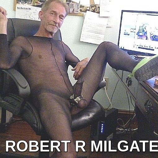 ROBERT RICHARD MILGATE FREAK IN A SHEER  BLACK BODYSTOCKING