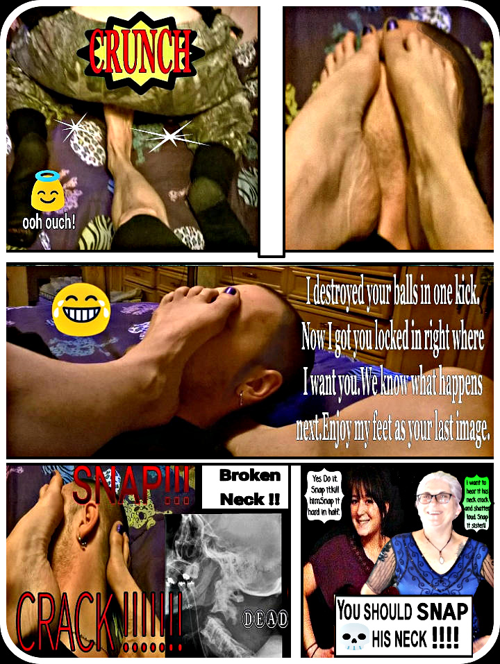 Ballbusting kick femdom neck Snap