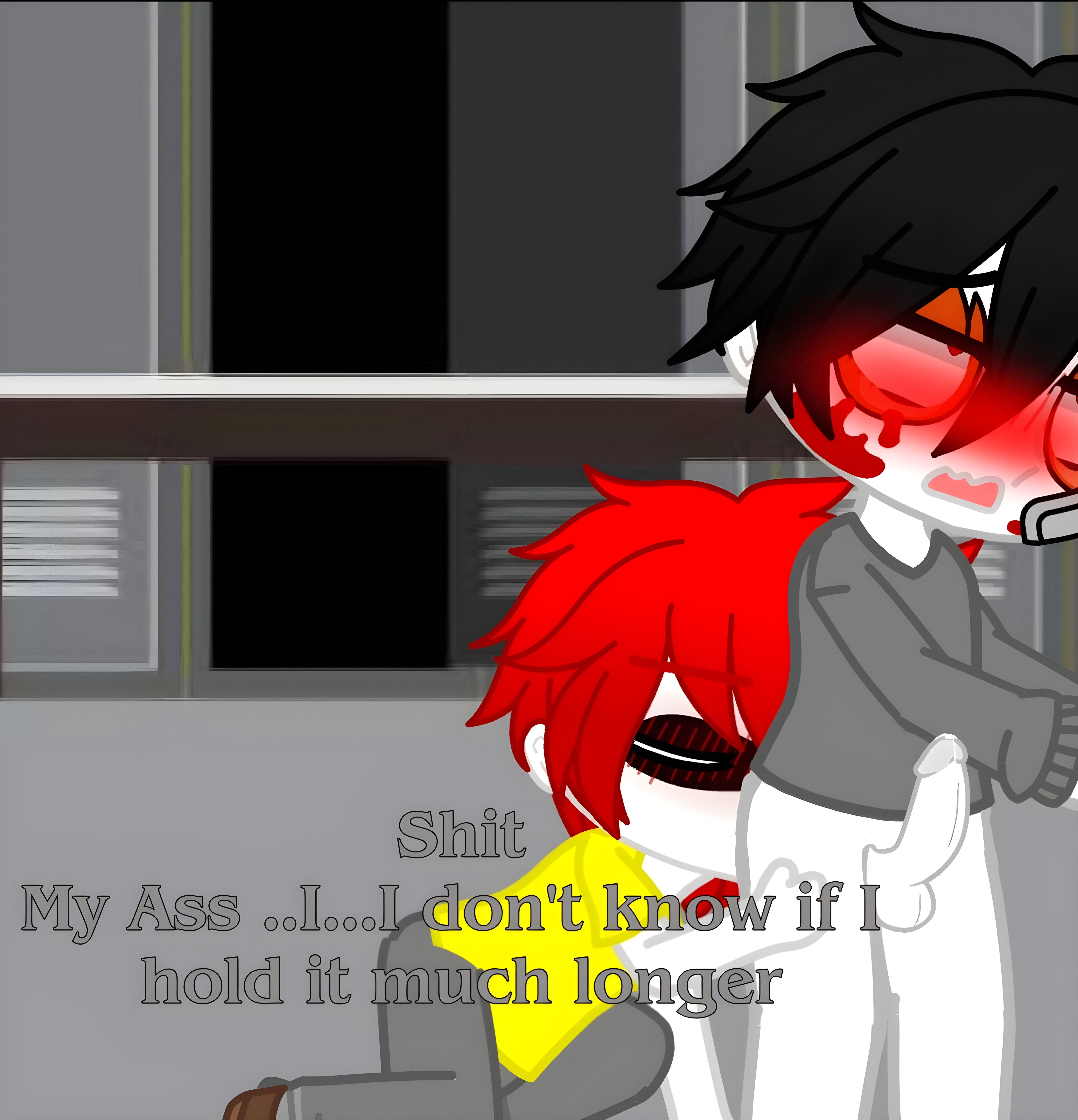 Red and black: red rimming black