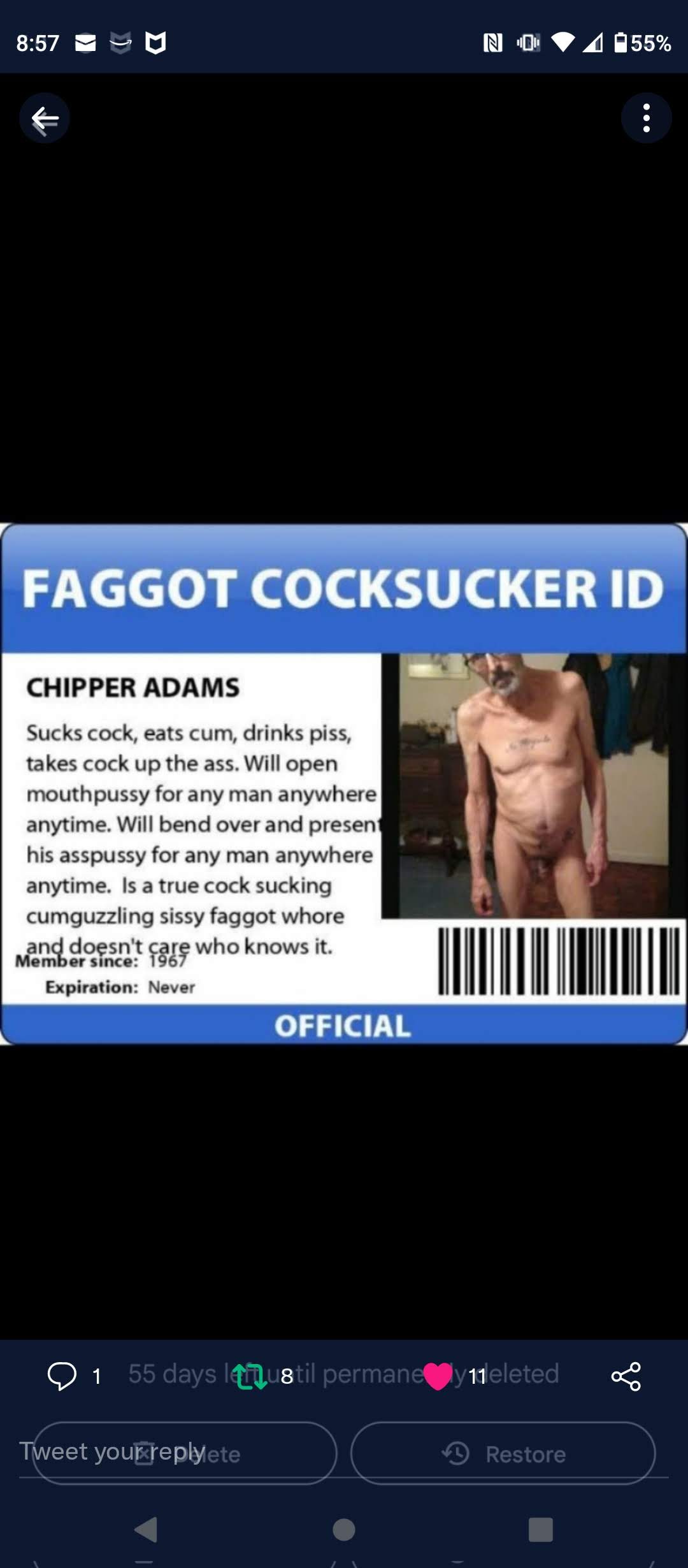 Chipper Adams faggot gallery one