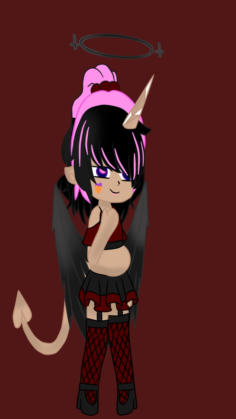 MY New oc while pregnant + A Drawing of my New oc