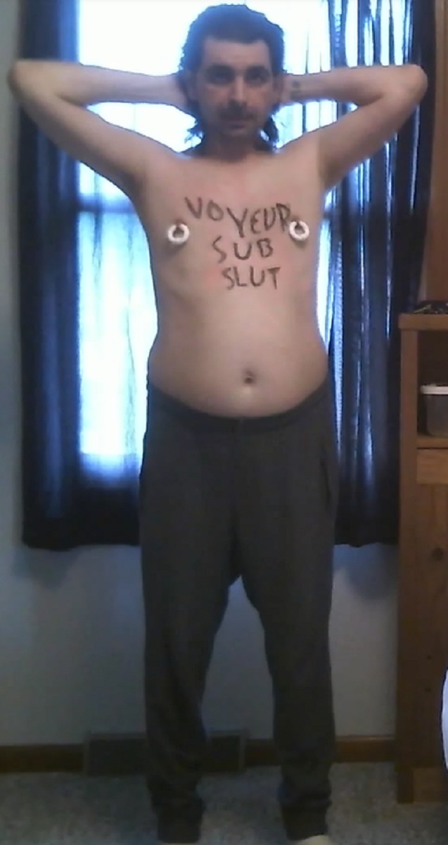 Webslut Blake Hill from Grand Rapids Michigan Body Writing