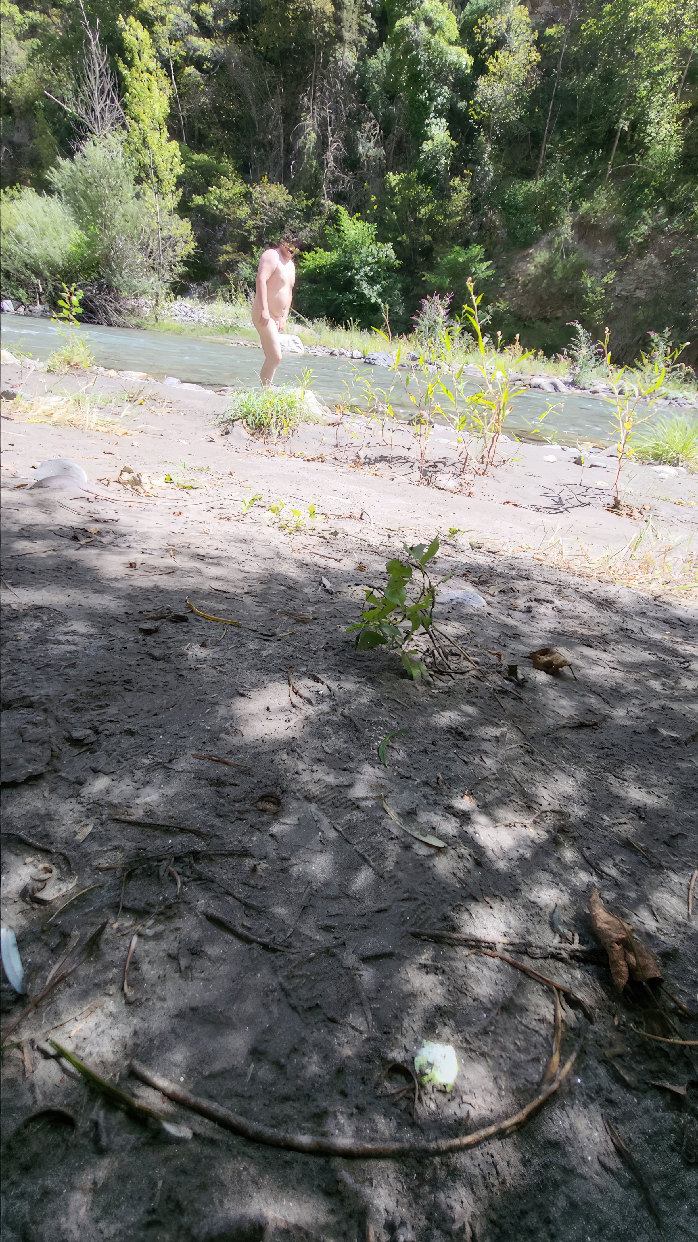 Bathing in the creek